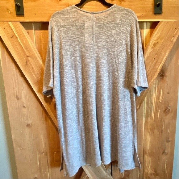 NWT Open Front Short Sleeve Cardigan, Color: Mocha, Size: L - Picture 4 of 7